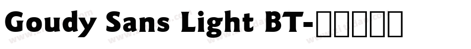 Goudy Sans Light BT字体转换